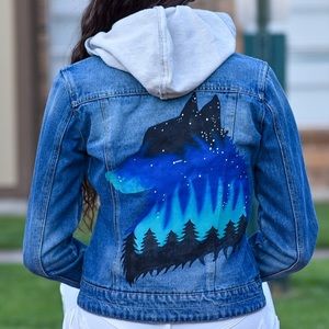 Painted denim jacket